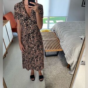 Aritzia Wilfred Leopard button down dress - Beth from Yellowstone